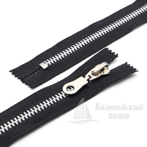 Молния металл неразъемная Т8 16см никель черная Молния металл неразъемная Т8 16см никель черная