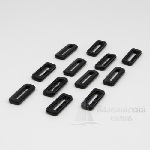 Рамка 1-щелевая 25мм черная (шлевка) усиленная