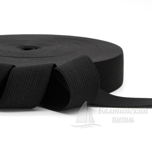 Резинка вязаная 35мм черная БТ