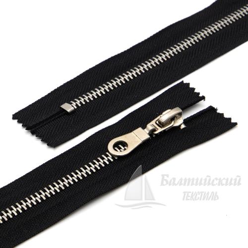 Молния металл неразъемная Т5 16см никель черная