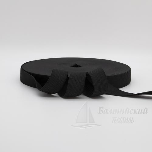 Резинка вязаная 20мм черная БТ