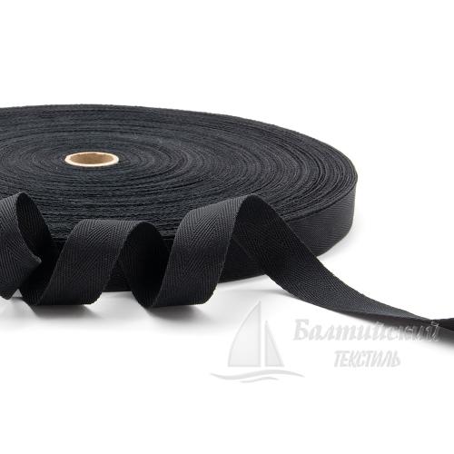 Лента п/э 22мм ёлочка ВО черная (уп.100м)