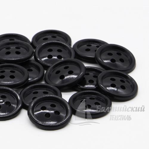 Пуговицы 17мм 4-х пр. черные (полистирол). Цена от 0,29 р. в Казани