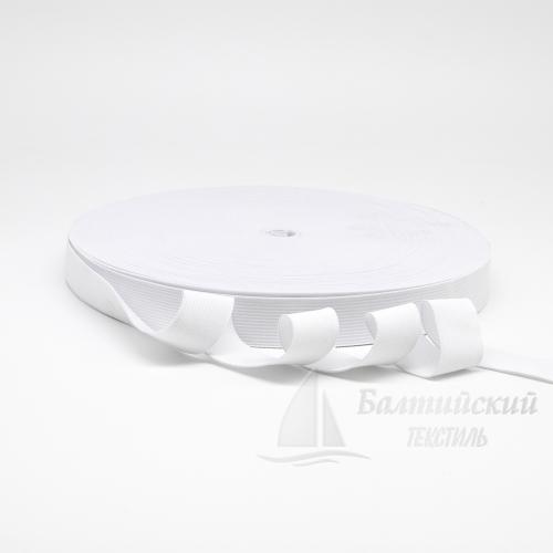 Резинка вязаная 20мм белая БТ