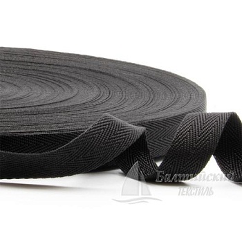 Лента ранцевая 22мм ёлочка черная (уп.100м). Цена от 2,81 р. в Казани
