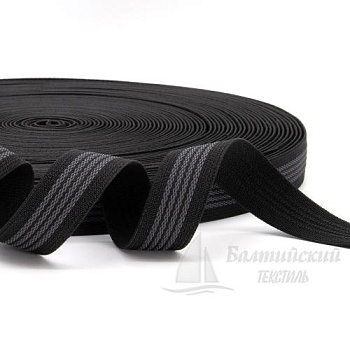 Резинка тканая 25мм с латексом черная БТ. Цена от 28,41 р. в Казани