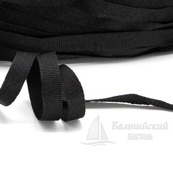 Тесьма вешалочная репс 9мм черный. Цена от 4,50 р. в Казани