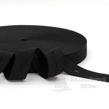 Резинка перфорированная 20мм черный БТ. Цена от 10,08 р. в Казани