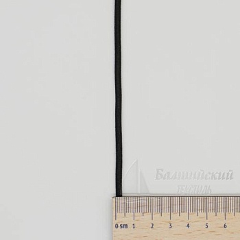 Шнур эластичный шляпный Д3мм черный БТ. Цена от 4,36 р. в Казани