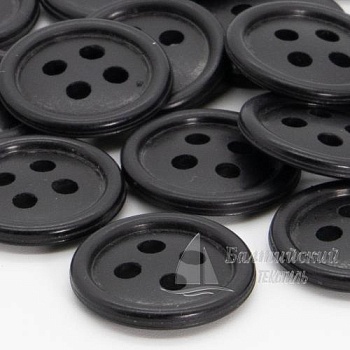 Пуговицы 17мм 4-х пр. черные (аминопласт). Цена от 1,28 р. в Казани