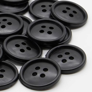 Пуговицы 20мм 4-х пр. черные (полистирол). Цена от 0,39 р. в Казани