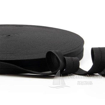 Лента окантовочная эластичная 22мм черная (уп.100м). Цена от 21 р. в Казани